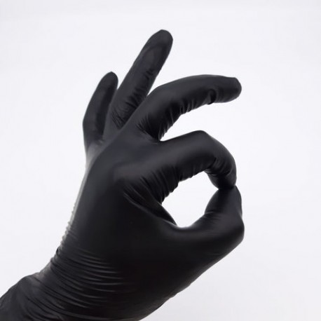 Перчатки виниловые неопудренные черные M упаковка 100шт