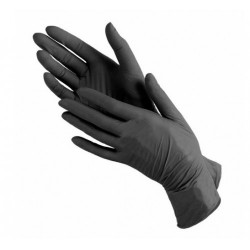 Перчатки нитриловые неопудренные Monopak черные L 100 шт