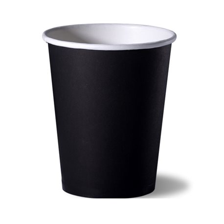 Бумажный стакан чёрный 300 мл 50шт