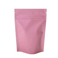 Пакет дой-пак 80х120 металлизированный розовый матовый с замком зип-лок