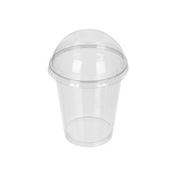 Пластиковые стаканы с крышкой, 400 мл ПЭТ-Шейкер (плотный пластик)