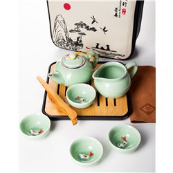 Набор для чайной церемонии Зеленый на 4 персоны 9 предметов
