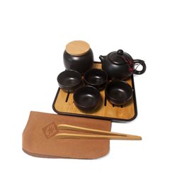 Набор для чайной церемонии 9 предметов, на 4 персоны, черный